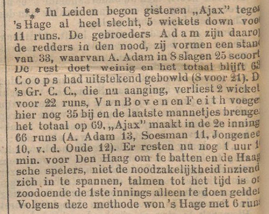 1896, Ajax-'s Gravenhaagsche