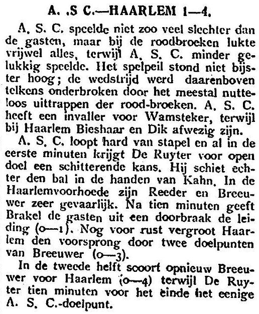 1925, ASC - Haarlem